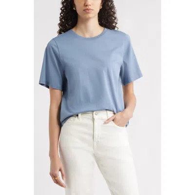 Nordstrom Relaxed Fit Pima Cotton Crewneck T-shirt In Blue