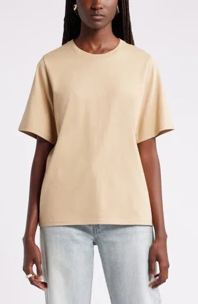 Nordstrom Relaxed Fit Pima Cotton Crewneck T-shirt In Tan Travertine