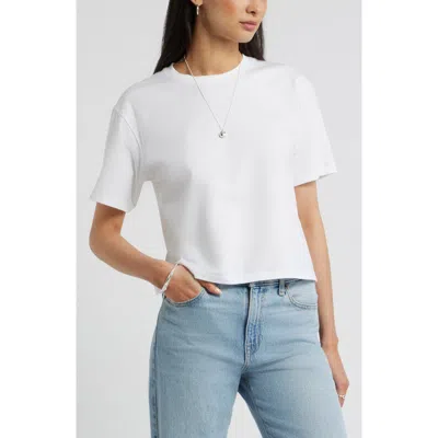 Nordstrom Relaxed Fit Pima Cotton Crewneck T-shirt In White