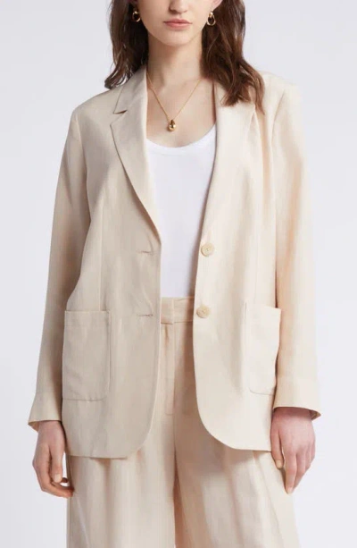 Nordstrom Relaxed Single Breasted Blazer In Beige Beach