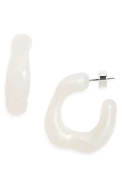 Nordstrom Resin Curved Hoop Earrings In Neutral