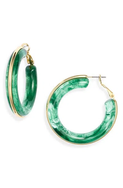 Nordstrom Resin Hoop Earrings In Green