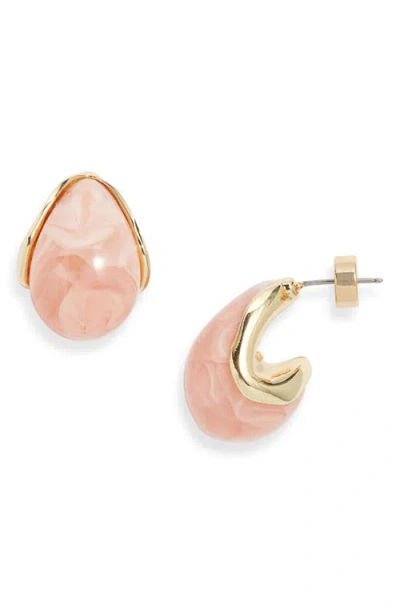 Nordstrom Resin Huggie Hoop Earrings In Purple