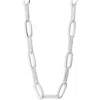 Nordstrom Rhinestone Paper Clip Chain Necklace In Silver