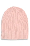 Nordstrom Rib Cashmere Beanie In Pink