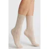 Nordstrom Rib Cashmere Blend Crew Socks In Beige Oatmeal Heather