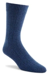 Nordstrom Rib Cashmere Blend Crew Socks In Navy Midnight