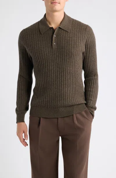 Nordstrom Rib Cashmere Polo Sweater In Multi