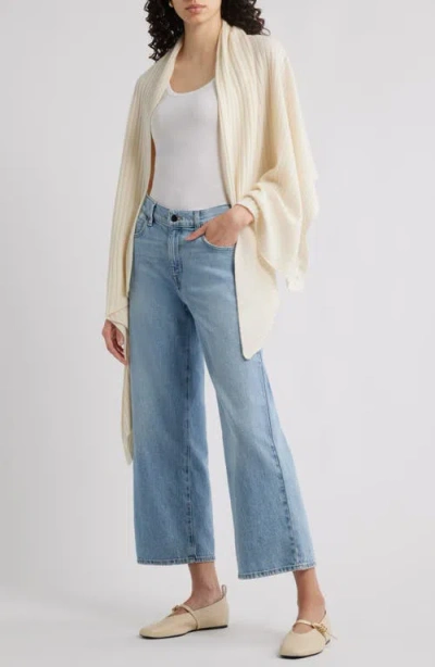Nordstrom Rib Cashmere Travel Wrap In White