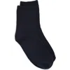 Nordstrom Rib Cotton Blend Crew Socks In Blue