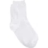 Nordstrom Rib Cotton Blend Crew Socks In White