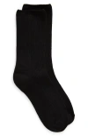 Nordstrom Rib Crew Socks In Black