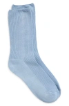 Nordstrom Rib Crew Socks In Blue Thread