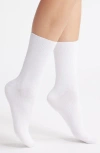 Nordstrom Rib Crew Socks In White