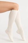 Nordstrom Rib Knee High Socks In White