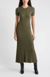 Nordstrom Rib Knit Dress In Green