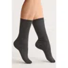 Nordstrom Rib Merino Wool Blend Crew Socks In Gray