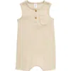 Nordstrom Babies'  Rib Romper In Beige Hummus