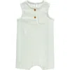 Nordstrom Babies'  Rib Romper In Green Subtle