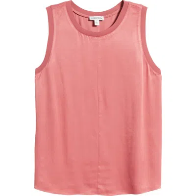 Nordstrom Rib Trim Tank Top In Pink Mauve