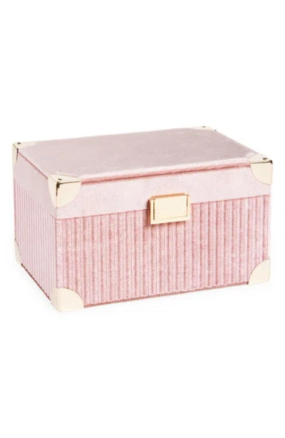 Nordstrom Rib Velvet Jewelry Box In Rose