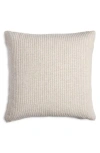 Nordstrom Rib Wool & Cashmere Accent Pillow In Beige Birch Heather