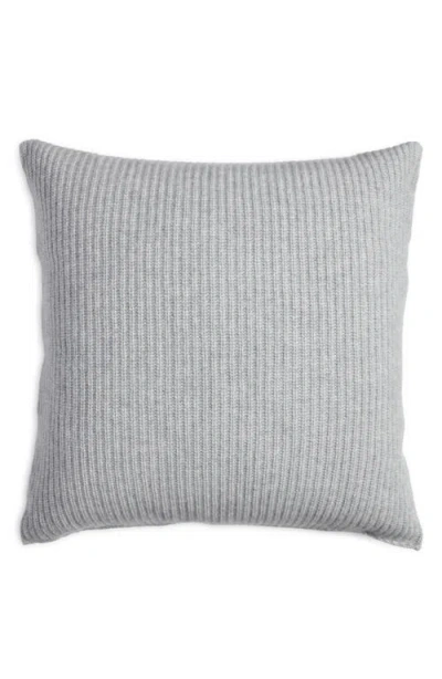 Nordstrom Rib Wool & Cashmere Accent Pillow In Grey Dove Heather