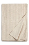 Nordstrom Rib Wool & Cashmere Throw Blanket In Neutral