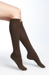 Nordstrom Ribbed Compression Socks In Brown
