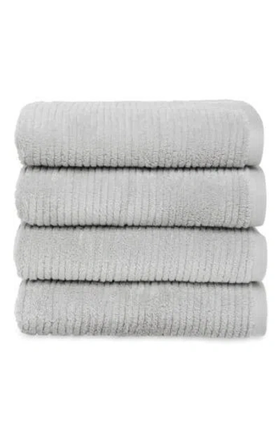 Nordstrom Ribbed Cotton & Modal 4-pack Bath Towels In Gray