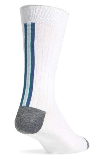 Nordstrom Ribbed Cotton Blend Crew Socks In White