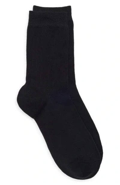 Nordstrom Ribbed Dress Socks In Black