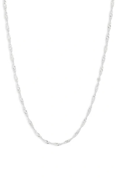 Nordstrom Rope Chain Necklace In Silver