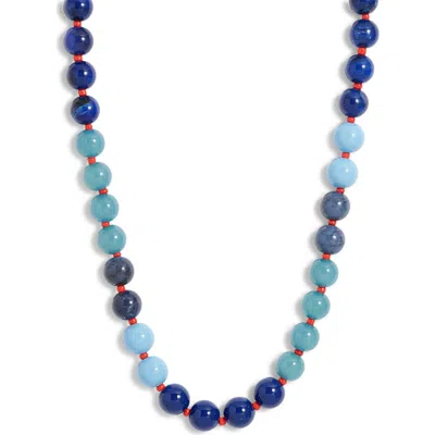 Nordstrom Round Beaded Necklace In Blue