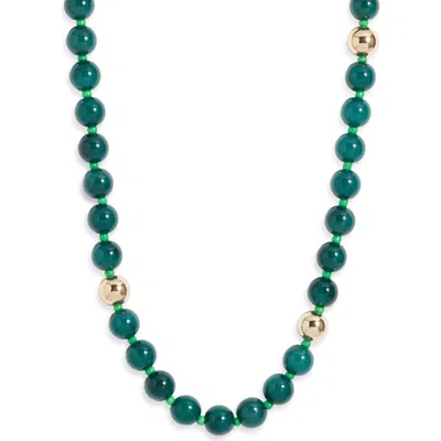Nordstrom Round Beaded Necklace In Green