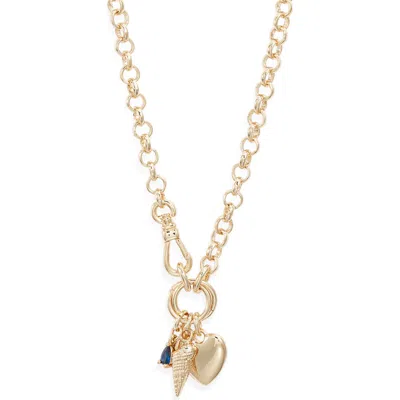 Nordstrom Round Link Chain Charm Necklace In Gold