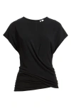 Nordstrom Ruched Top In Black