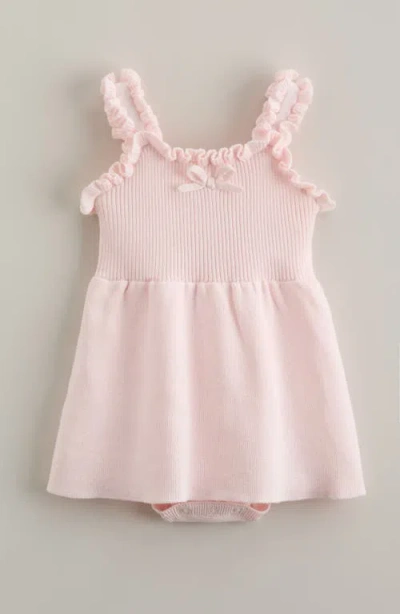 Nordstrom Babies'  Ruffle Accent Skirted Sweater Bodysuit In Pink