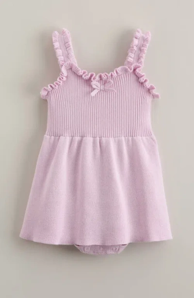 Nordstrom Babies'  Ruffle Accent Skirted Sweater Bodysuit In Pink