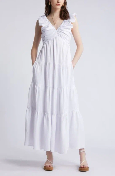 Nordstrom Ruffle Tiered Sundress In White