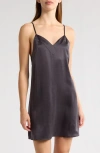 Nordstrom Sandwashed Silk Chemise In Grey Stonehenge