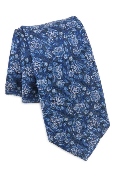 Nordstrom Sarick Floral Jacquard Silk Tie In Navy