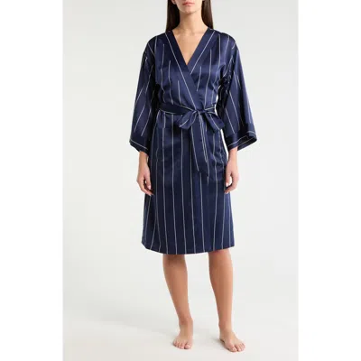 Nordstrom Satin Robe In Blue