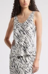 Nordstrom Satin Scoop Neck Tank In White