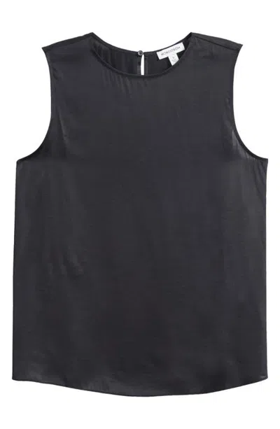 Nordstrom Satin Scoop Neck Tank In Gray