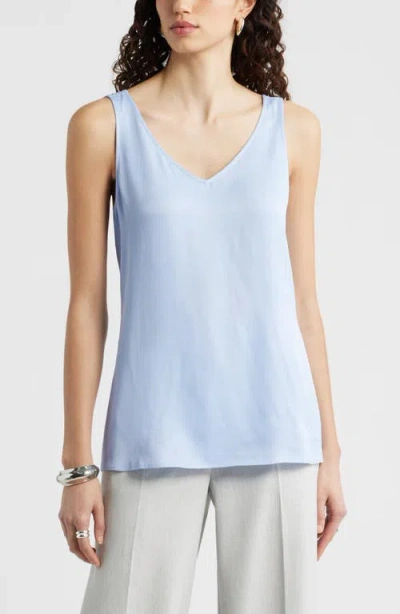 Nordstrom Satin Shell Top In Burgundy