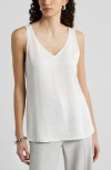Nordstrom Satin Shell Top In White