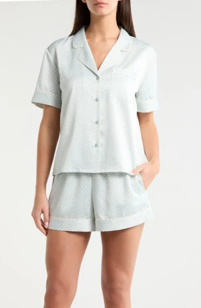 Nordstrom Satin Short Pajamas In Blue