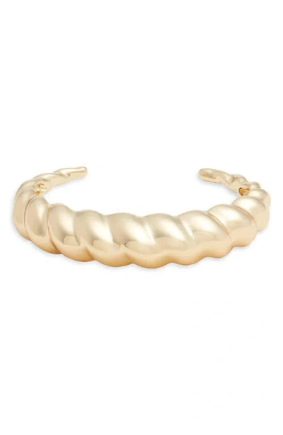 Nordstrom Scallop Polished Cuff Bracelet In Gold