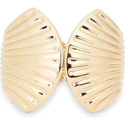 Nordstrom Scallop Shell Hinge Cuff Bracelet In Gold